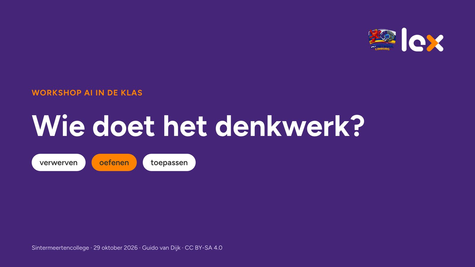 Dia 1 van de presentatie