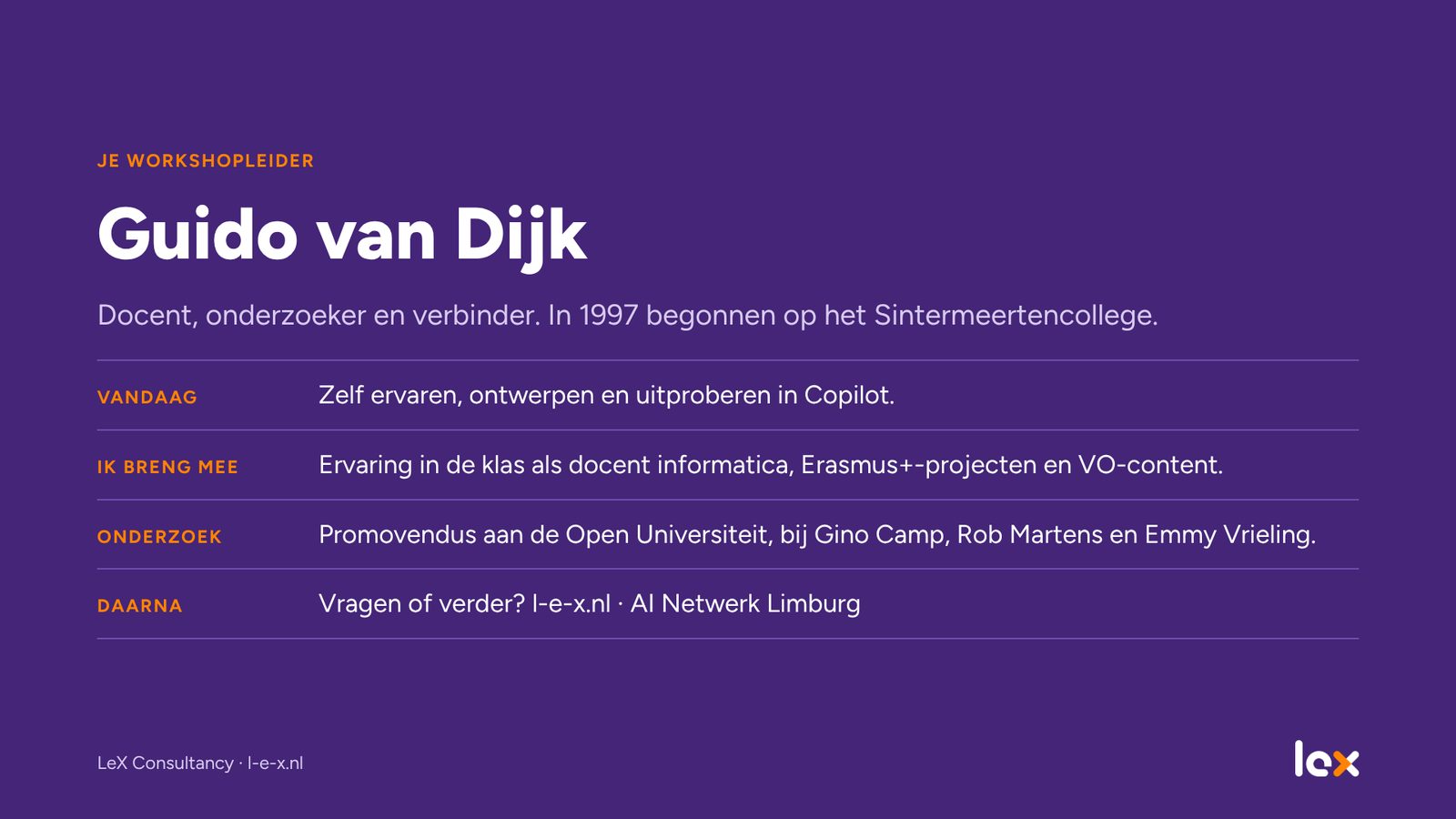 Dia 2 van de presentatie